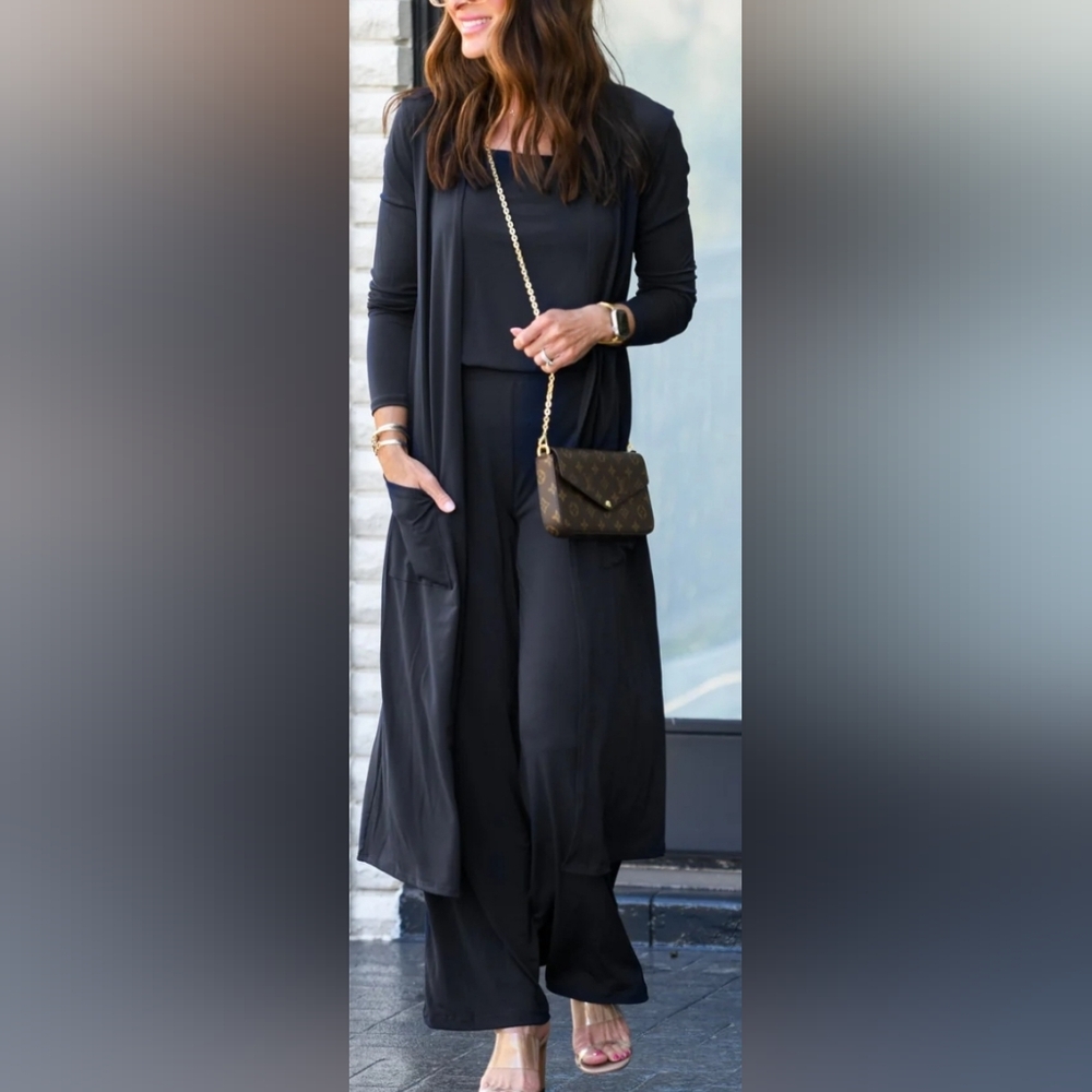 Women's Black Tank Set  - Sleek Everyday Layering